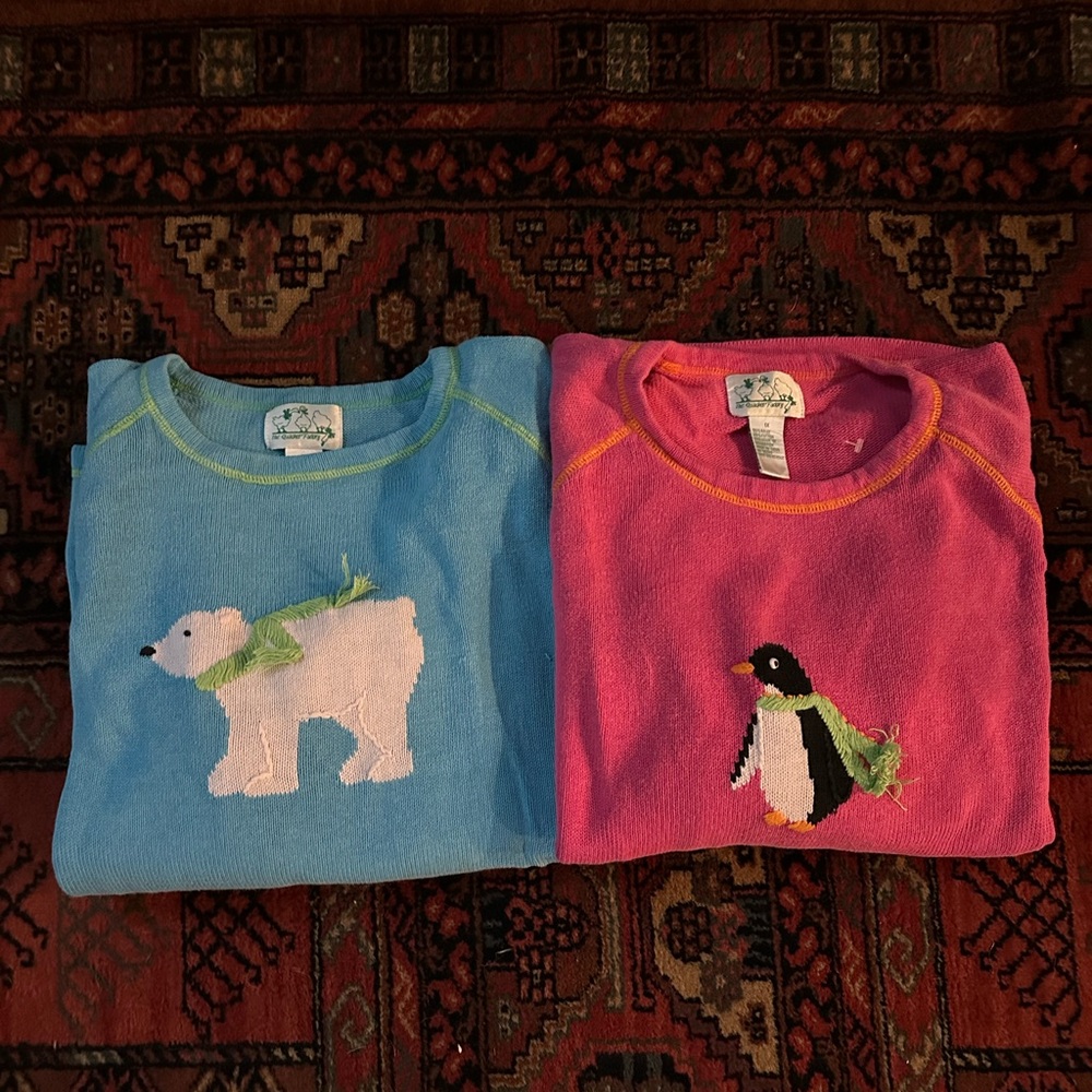 The Quaker Factory Holiday sweaters